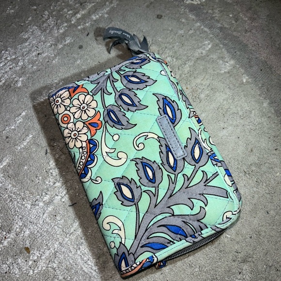 Vera Bradley Floral Wallet - Mint, Blue, and Coral - Picture 1 of 3